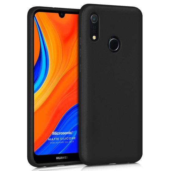 Microsonic Matte Silicone Huawei Y6s 2019 Kılıf Siyah