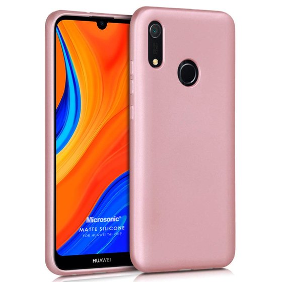 Microsonic Matte Silicone Huawei Y6s 2019 Kılıf Rose Gold