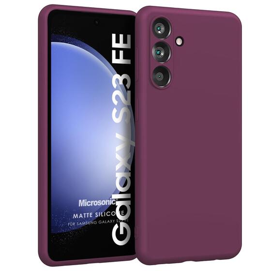 Microsonic Matte Silicone Samsung Galaxy S23 FE Kılıf Mor