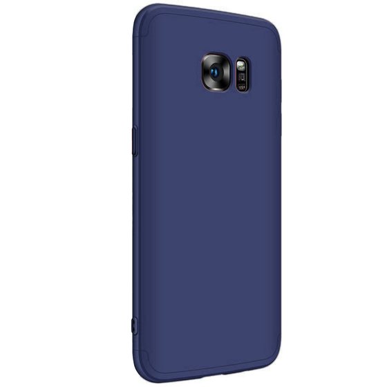 Microsonic Samsung Galaxy S7 Edge Kılıf Double Dip 360 Protective Lacivert