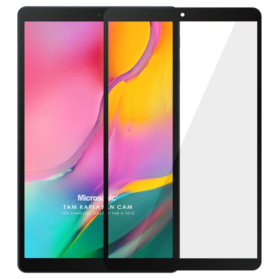 Microsonic Samsung Galaxy Tab A 10.1'' T510 Tam Kaplayan Ekran Koruyucu Siyah