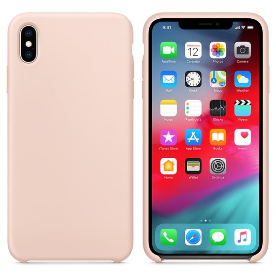 Microsonic Apple iPhone XS Kılıf Liquid Lansman Silikon Kum Pembesi