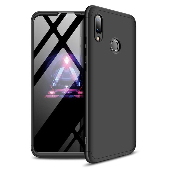 Microsonic Huawei Y7 2019 Kılıf Double Dip 360 Protective Siyah