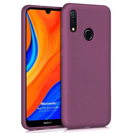 Microsonic Matte Silicone Huawei Y6s 2019 Kılıf Mor