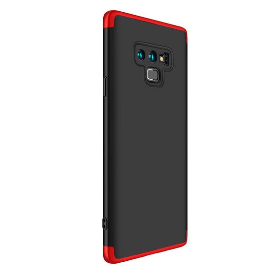 Microsonic Samsung Galaxy Note 9 Kılıf Double Dip 360 Protective Siyah Kırmızı