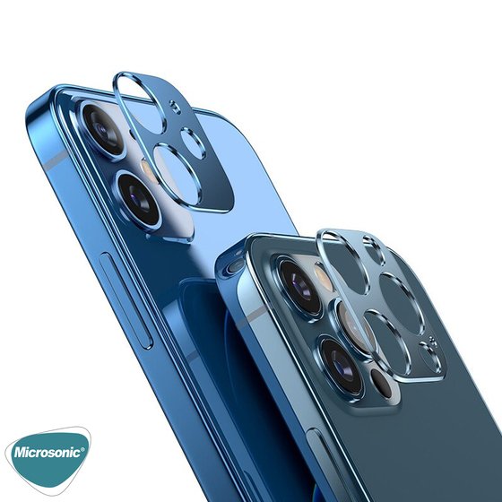 Microsonic Apple iPhone 12 Kamera Lens Koruma Camı V2 Yeşil