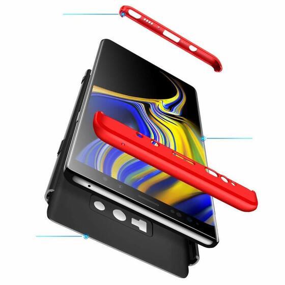 Microsonic Samsung Galaxy Note 9 Kılıf Double Dip 360 Protective Siyah