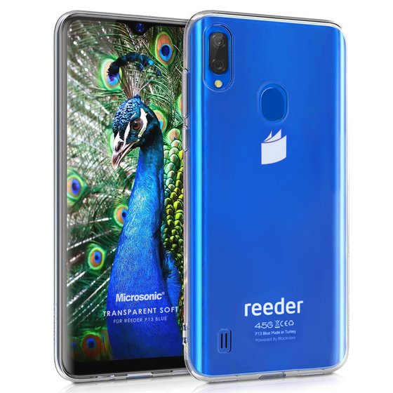 Microsonic Reeder P13 Blue Kılıf Transparent Soft Beyaz