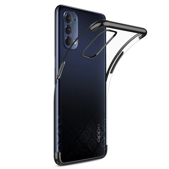 Microsonic Oppo Reno 4 Kılıf Skyfall Transparent Clear Siyah