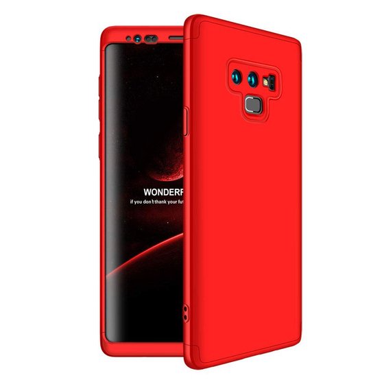 Microsonic Samsung Galaxy Note 9 Kılıf Double Dip 360 Protective Kırmızı