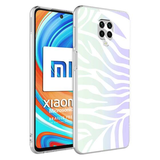 Microsonic Xiaomi Redmi Note 9S Braille Feel Desenli Kılıf Zebra