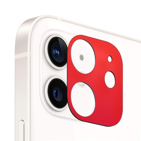 Microsonic Apple iPhone 12 Kamera Lens Koruma Camı V2 Kırmızı