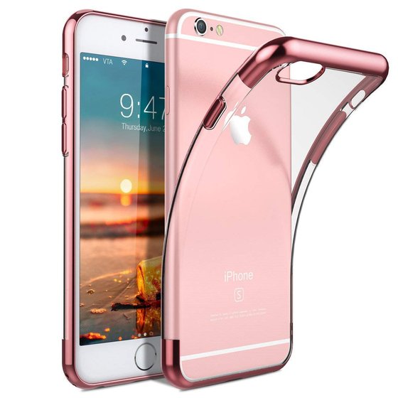 Microsonic Apple iPhone 6S Kılıf Skyfall Transparent Clear Rose Gold