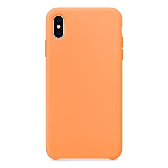 Microsonic Apple iPhone X Kılıf Liquid Lansman Silikon Papaya