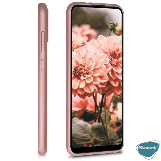 Microsonic Matte Silicone Samsung Galaxy M11 Kılıf Mavi