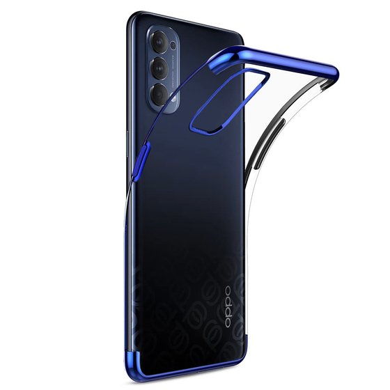 Microsonic Oppo Reno 4 Kılıf Skyfall Transparent Clear Mavi