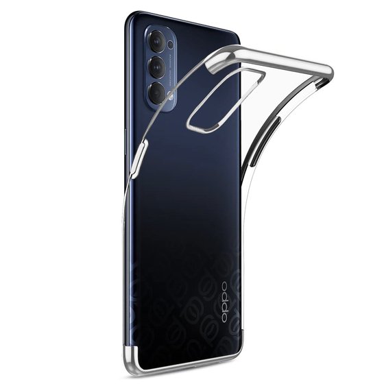 Microsonic Oppo Reno 4 Kılıf Skyfall Transparent Clear Gümüş