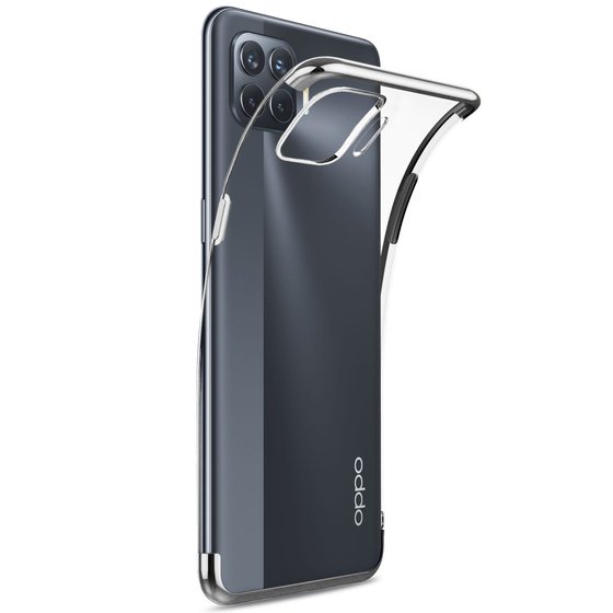 Microsonic Oppo Reno 4 Lite Kılıf Skyfall Transparent Clear Gümüş