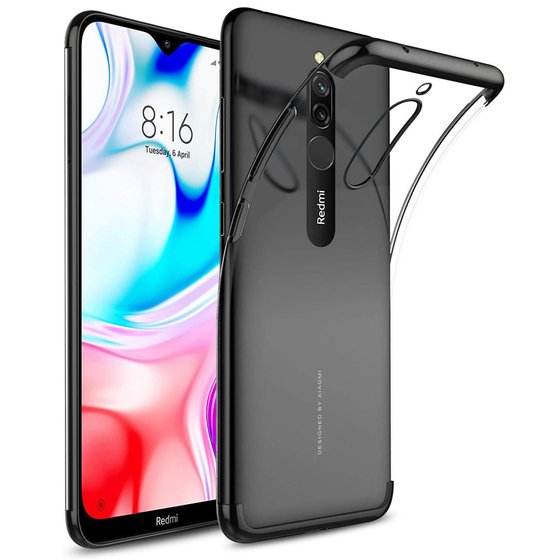 Microsonic Xiaomi Redmi 8 Kılıf Skyfall Transparent Clear Siyah