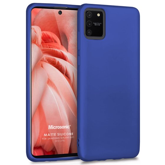 Microsonic Matte Silicone Samsung Galaxy S10 Lite Kılıf Lacivert