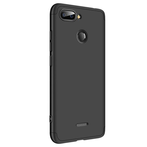 Microsonic Xiaomi Redmi 6 Kılıf Double Dip 360 Protective Siyah