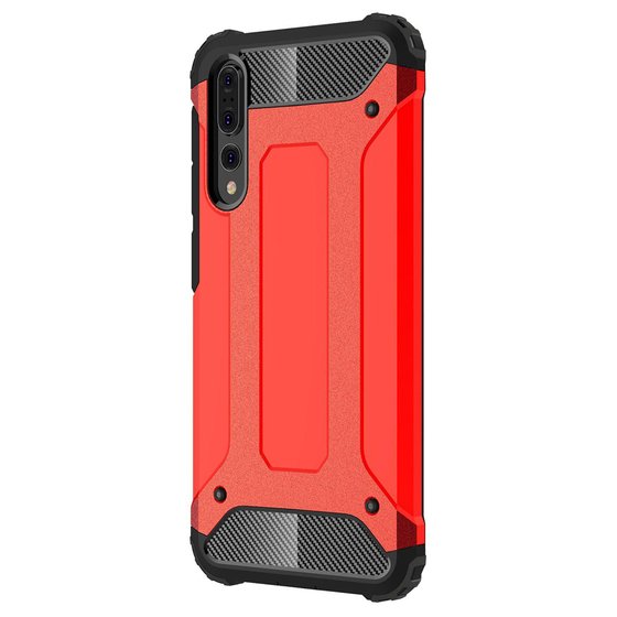 Microsonic Huawei P20 Pro Kılıf Rugged Armor Kırmızı