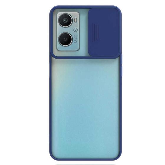 Microsonic Oppo A96 Kılıf Slide Camera Lens Protection Lacivert