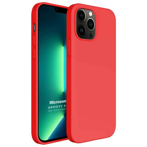 Microsonic Apple iPhone 13 Pro Kılıf Groovy Soft Kırmızı