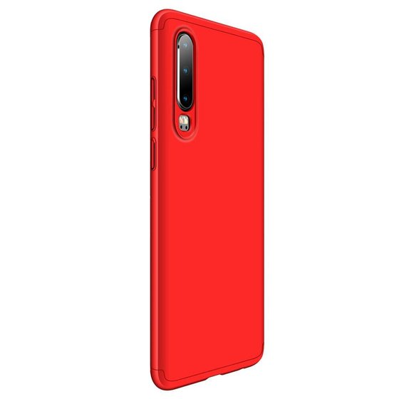 Microsonic Huawei P30 Kılıf Double Dip 360 Protective Kırmızı