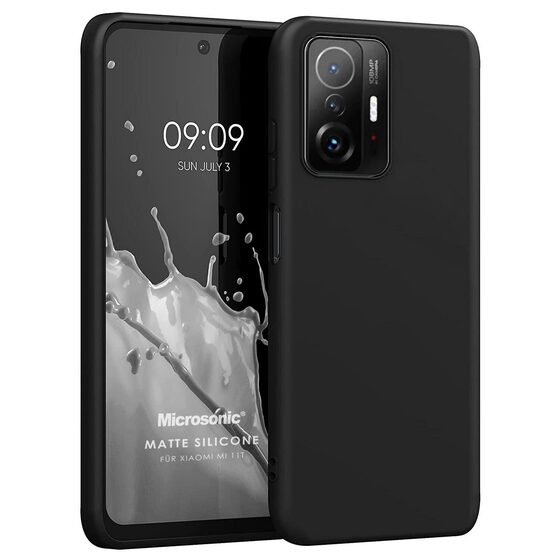 Microsonic Matte Silicone Xiaomi Mi 11T Kılıf Siyah