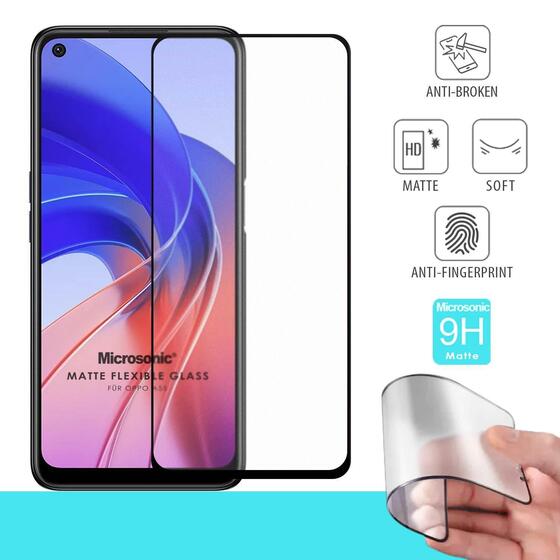 Microsonic Oppo A55 4G Seramik Matte Flexible Ekran Koruyucu Siyah