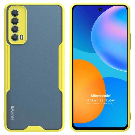 Microsonic Huawei P Smart 2021 Kılıf Paradise Glow Sarı