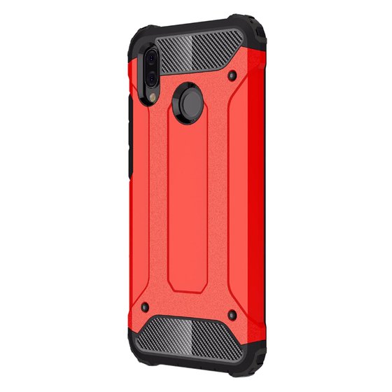 Microsonic Huawei P20 Lite Kılıf Rugged Armor Kırmızı