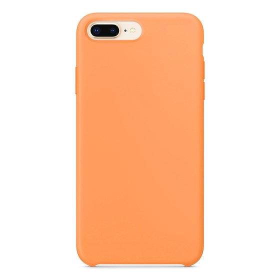 Microsonic Apple iPhone 8 Plus Kılıf Liquid Lansman Silikon Papaya