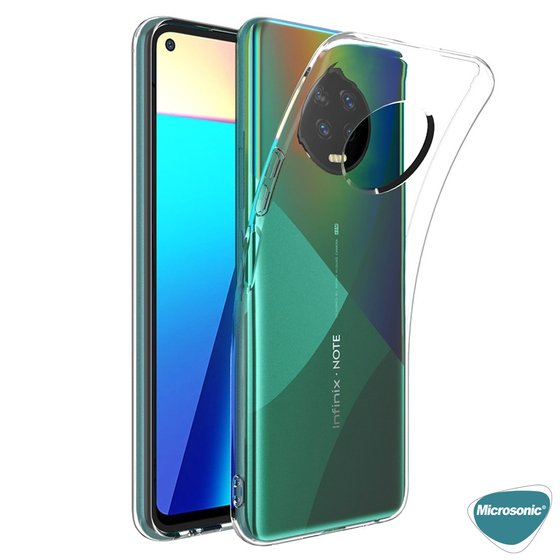 Microsonic Infinix Note 7 Kılıf Transparent Soft Beyaz