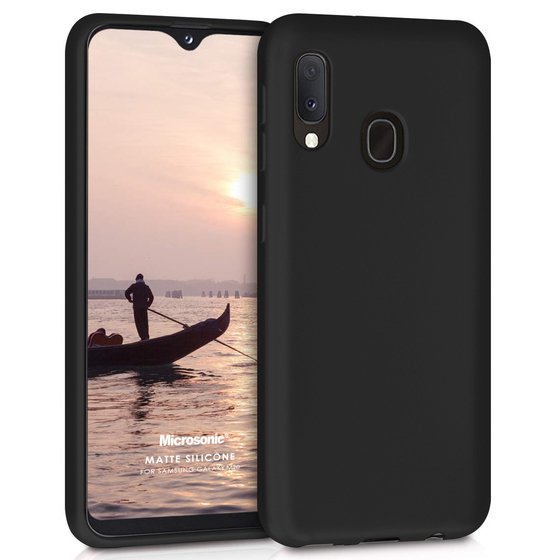 Microsonic Matte Silicone Samsung Galaxy M20 Kılıf Siyah