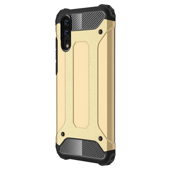 Microsonic Huawei P20 Kılıf Rugged Armor Gold