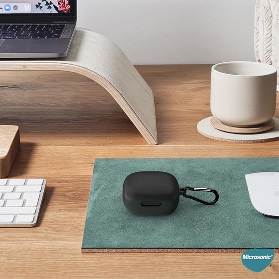 Microsonic Anker Soundcore P40i Kılıf Askılı Mat Silikon Kırmızı