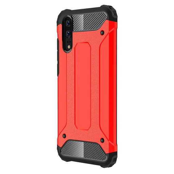 Microsonic Huawei P20 Kılıf Rugged Armor Kırmızı