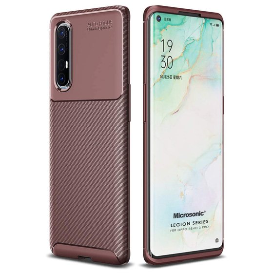 Microsonic Oppo Reno 3 Pro Kılıf Legion Series Kahverengi