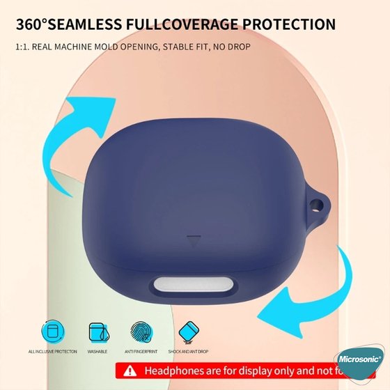 Microsonic Anker Soundcore Liberty 4 Pro Kılıf Askılı Mat Silikon Koyu Yeşil
