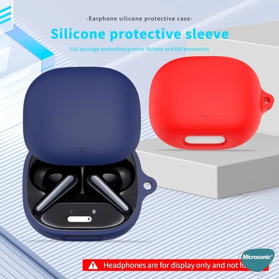 Microsonic Anker Soundcore Liberty 4 Pro Kılıf Askılı Mat Silikon Koyu Yeşil