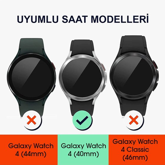 Microsonic Samsung Galaxy Watch 4 40mm Kılıf 360 Full Round Soft Silicone Şeffaf