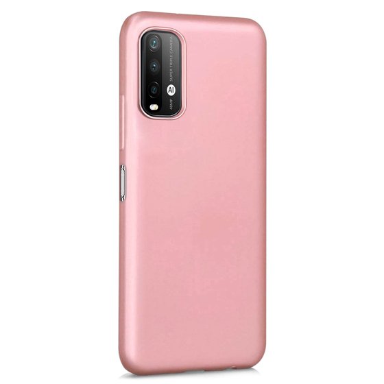 Microsonic Matte Silicone Xiaomi Redmi Note 9 4G Kılıf Rose Gold