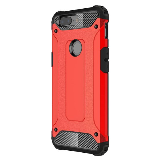 Microsonic OnePlus 5T Kılıf Rugged Armor Kırmızı