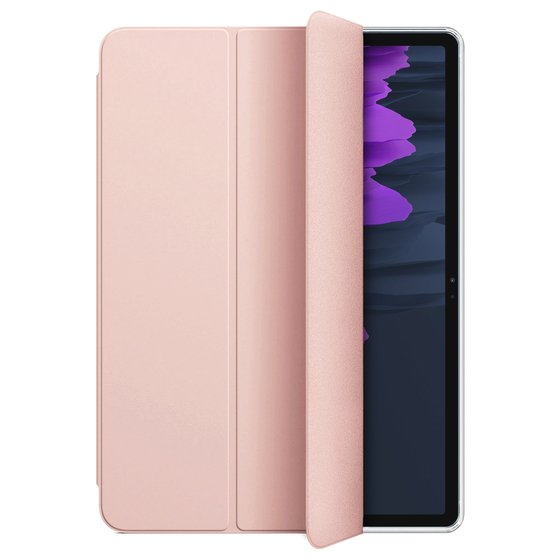 Microsonic Samsung Galaxy Tab S7 FE LTE T737 Kılıf Slim Translucent Back Smart Cover Rose Gold