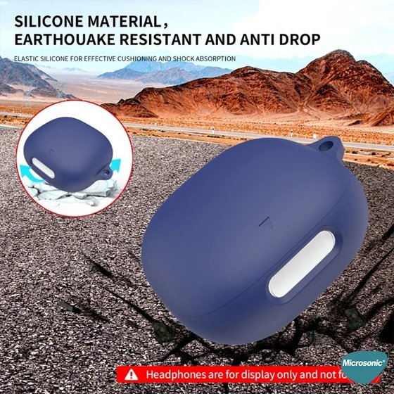 Microsonic Anker Soundcore Liberty 4 Pro Kılıf Askılı Mat Silikon Beyaz