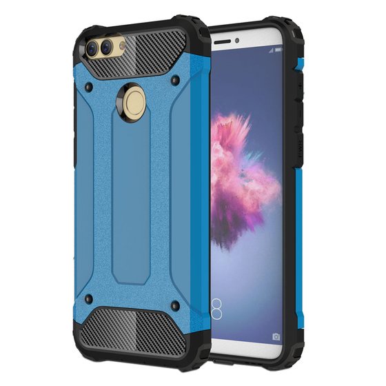 Microsonic Huawei P Smart Kılıf Rugged Armor Mavi