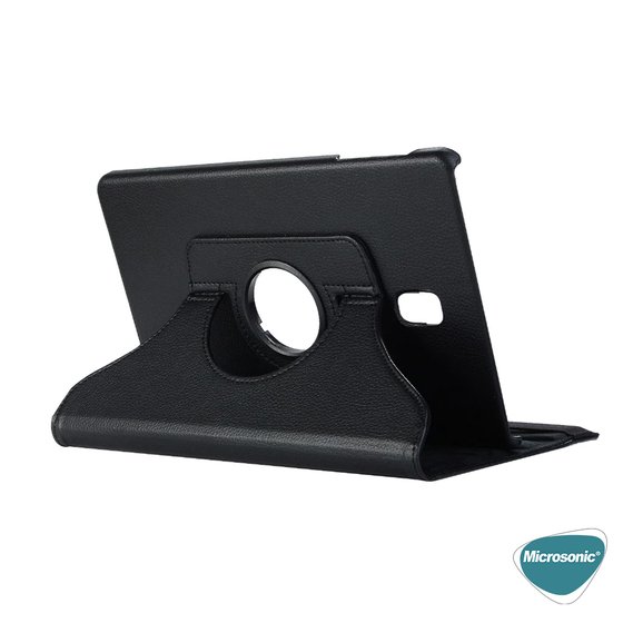 Microsonic  Samsung Galaxy Tab Active2 T390 Kılıf 360 Rotating Stand Deri Siyah