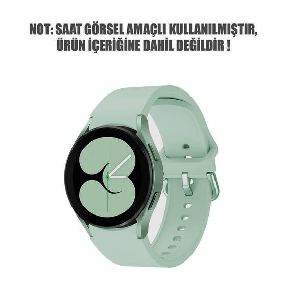 Microsonic Samsung Galaxy Watch 4 44mm Kordon Solid Silicone Band Açık Yeşil